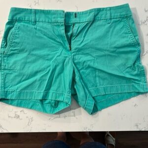 J Crew Green Shorts 4” Inseam Size 8
